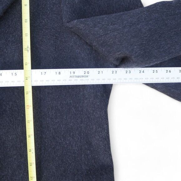Nino Cerruti Cashmere Wool Blend Vintage 3 Button Overcoat Dark Grey Men's 42L - Picture 8 of 13